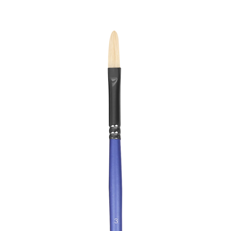 Mont Marte No. 3 Gouache Brush Set, Art Student Special Oil Painting Pigment Liner Brush, Flat Round Point Single Brush MM-SFHB Art Sketching