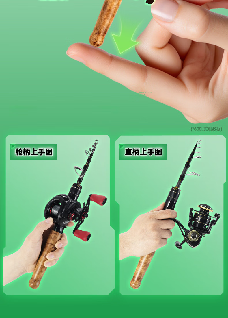 Jihu 1.8m L-curve Sliding Version A-Ring King PRO Telescopic Lure Rod Water Drop Reel Combo Ultra Short Section Fishing Rod 12