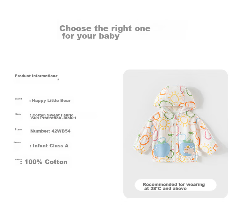 Huanxixiaoxiong Children's Jacket, Baby Spring And Autumn Lightweight Breathable Coat, Infant Clothing, Early Autumn Outerwear, New Style 18