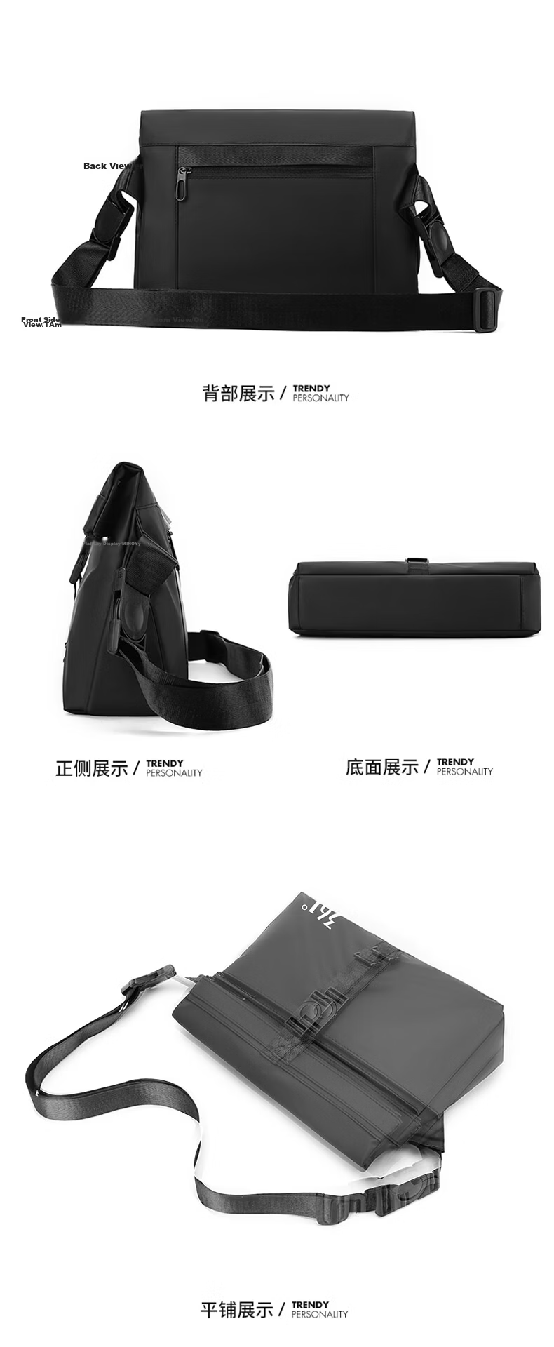 361° Men's High-End Crossbody Bag New Large Capacity Shoulder Bag Business Commuting Outdoor Travel Trolley Bag 16