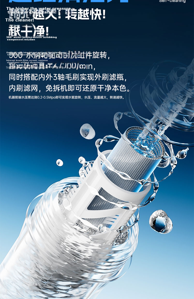 Angel Pre-Filter Household Automatic Backwash Explosion-Proof 40 Micron Dual Mesh Fine Filter 15T High Flow Whole House Incoming Water Purifier J3622-GWG-7000 8