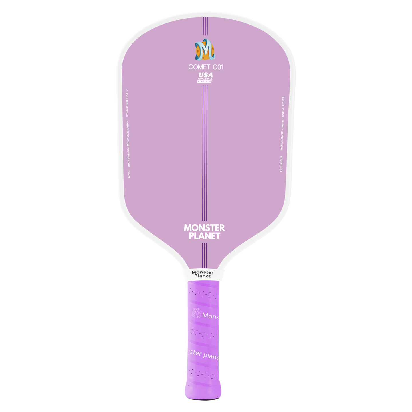 Monsterplanet Comet Upgrade Edition C01 14mm Adult Beginner Pickleball Paddle for Sports Training and Competition