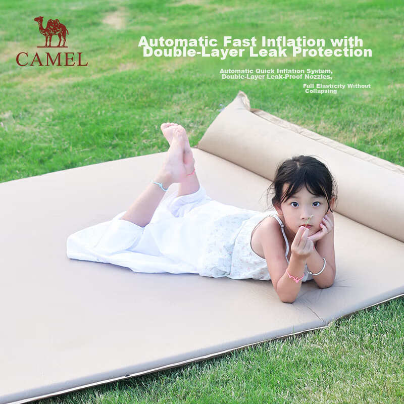 CAMEL Moisture-Proof Inflatable Mattress Thickened Air Pad Outdoor Inflatable Bed Portable Tent Ground Mat 2103B Sleeping Pad