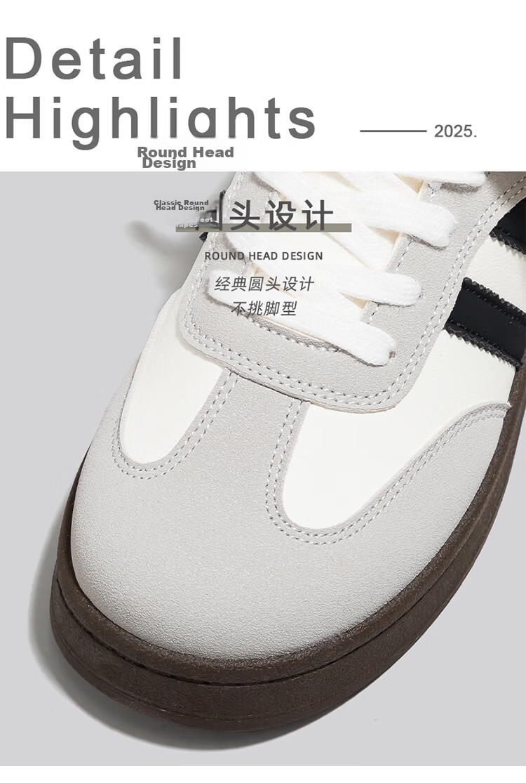 Global Original Vintage Style Black Women's Sneakers 2026 New Ins Versatile Thick Sole Height Increasing Skate Shoes 11