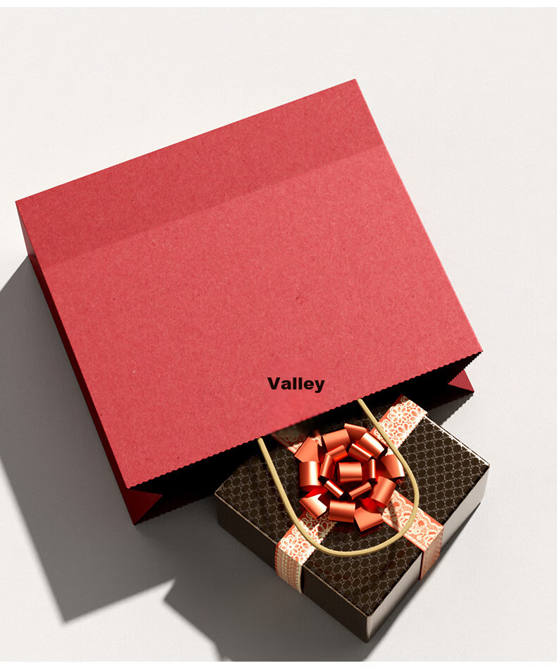 Dunbi Red Kraft Paper Gift Bag Handheld Packaging Bag Packing Bag Wedding Favor Box Bag Graduation Season Gift Bag 16