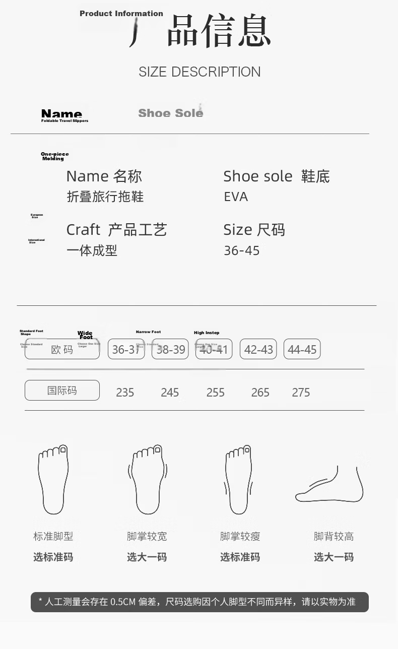 GUOLUOFEI Foldable Portable Ultra-Light Travel Slippers Hotel Summer Bathroom Slippers for Women and Men Pink Size 36-37 6