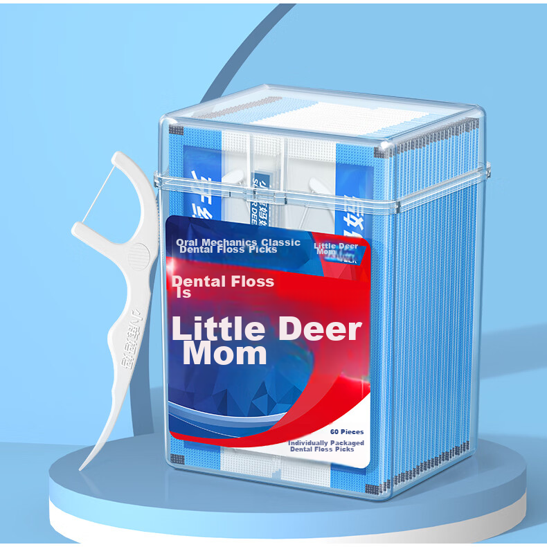 Little Deer Mom Single Pack Dental Floss Picks 3 Boxes 180pcs Ultra-fine Toothpicks for Adults and Children 16