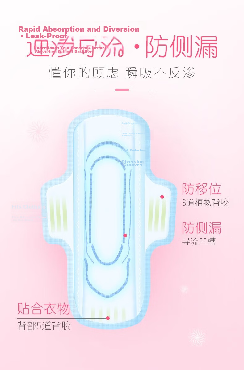 Fuyan Jie Antibacterial Ultra-Thin Breathable Sanitary Pads Small Maternity Invisible Panty Liners Portable Travel Pack 20pcs 4
