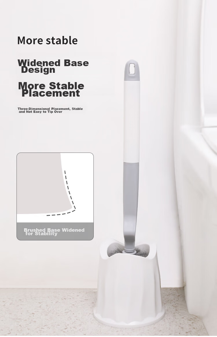 Grace Toilet Brush Wall-Mounted Extended Handle Bathroom Cleaning Brush 8