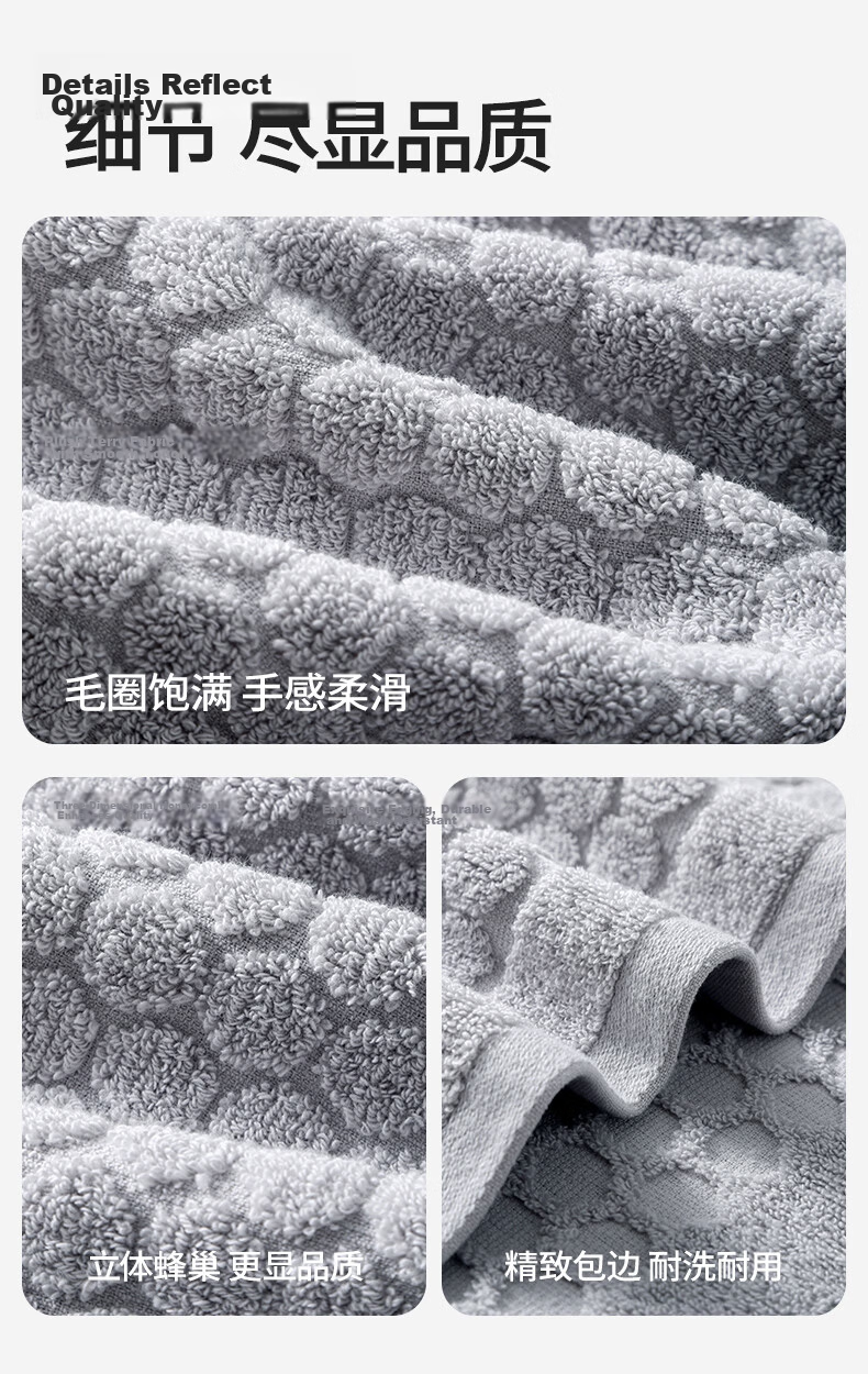 MUJI Children's Towels 3-Pack 10A Antibacterial Xinjiang 100% Pure Cotton Baby Soft Skin-Friendly Saliva Towels 14