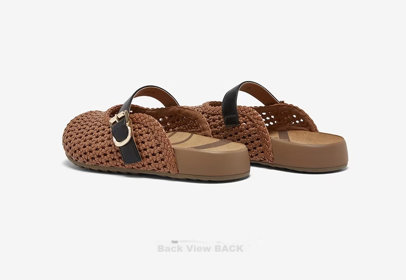 BASTO Woven Hollow Breathable Platform Birkenstock Style Women's Slippers D5116BH6 23