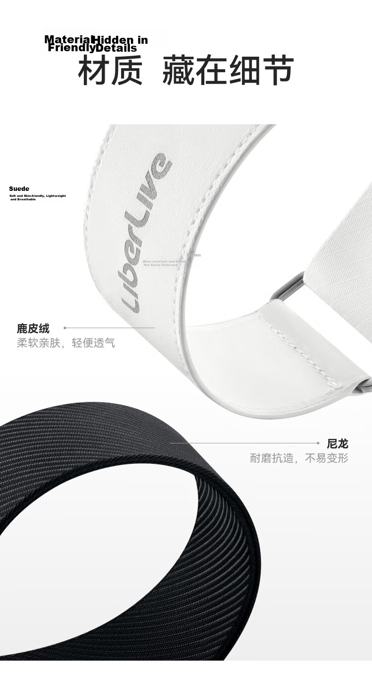 LIBERLIVE Quick Release Strap for Stringless Guitar, Acoustic Guitar, Electric Guitar, No-Punch Strap, Pure White 3