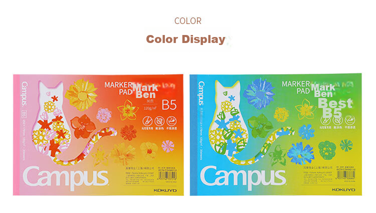 KOKUYO B5 Sketchbook, Student Drawing Notebook, Campus Glue-Bound Drawing Book for Markers, 30 Sheets Per Book, Pink, WCN-CSKM0131 2