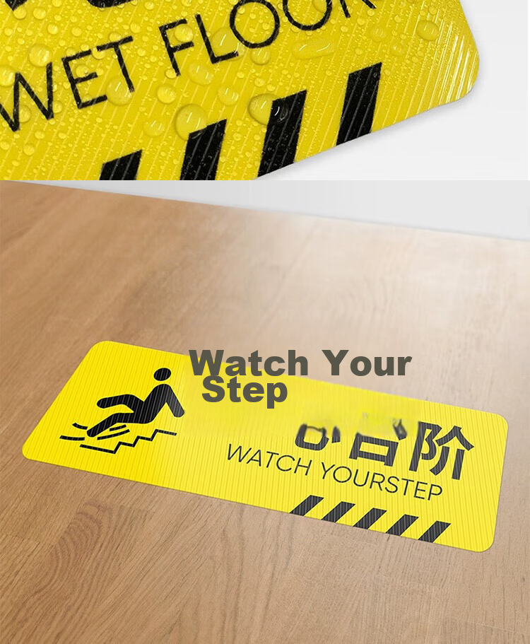 AimoHui Caution Step Floor Sticker Safety Warning Sign Fire Safety Staircase Indicator Floor Decal 30x10cm 5-Pack 5