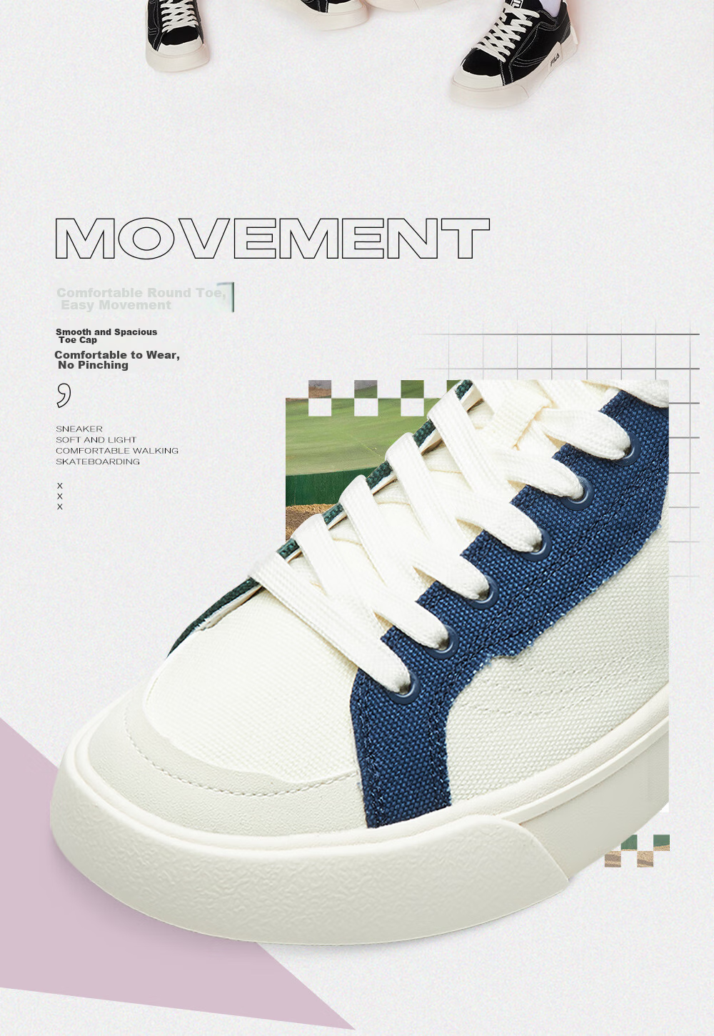 FILAFUSION Fila Trendy Men's Casual Canvas Sneakers Street Style Sports Shoes 6