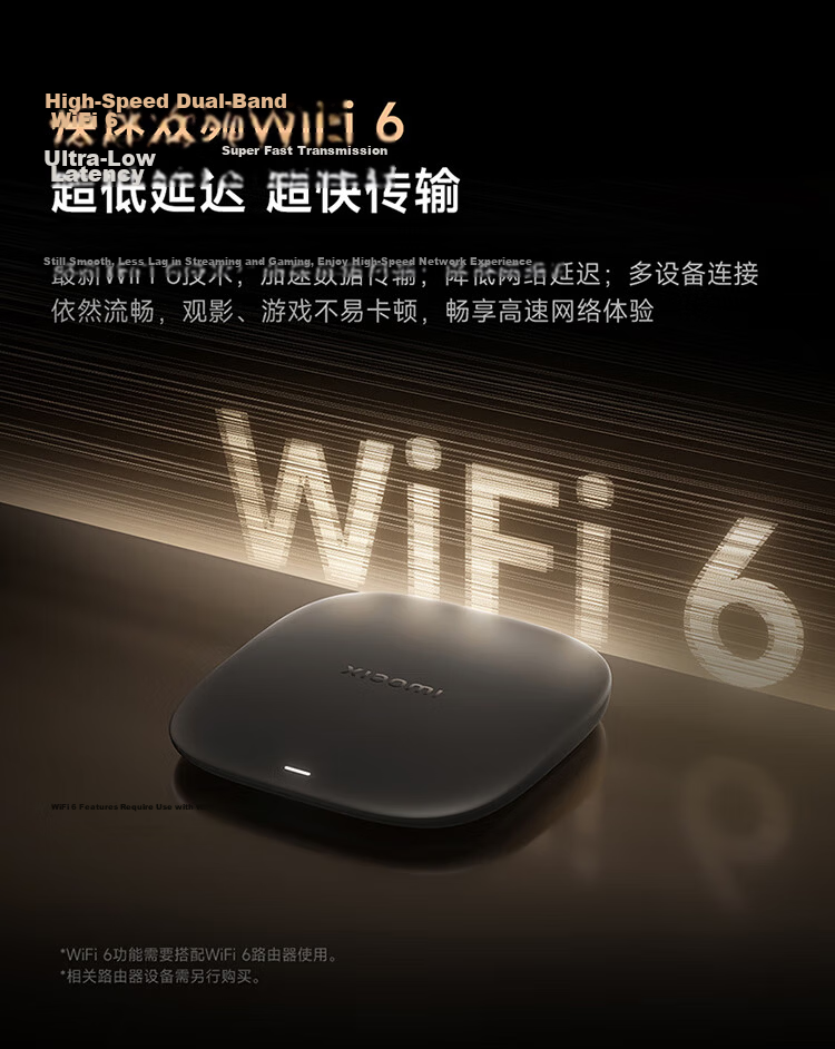 Xiaomi Box 5 MAX 4K Resolution Smart Voice Set-Top Box Dolby Atmos Wireless Screen Casting 4+64GB Memory 6