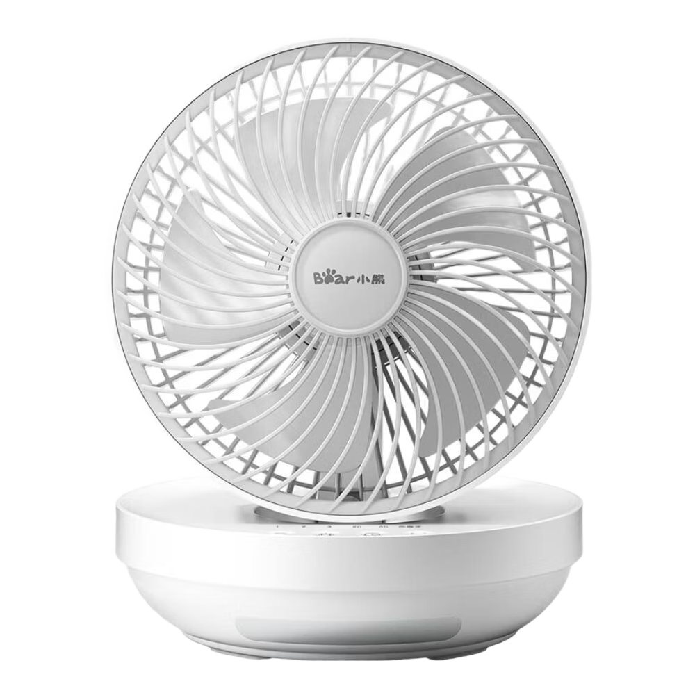 Bear Wall-Mounted Kitchen Fan No-Drill Bathroom Electric Fan Small Household Dormitory Desktop Folding Fan DFS-F05N1
