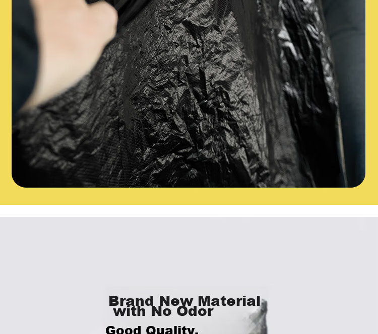 Bendi Black Vest Garbage Bags 60x80cm 50pcs Double-Sided 3.2 Mil Thickened Degradable Trash Bags for Property Cleaning 14