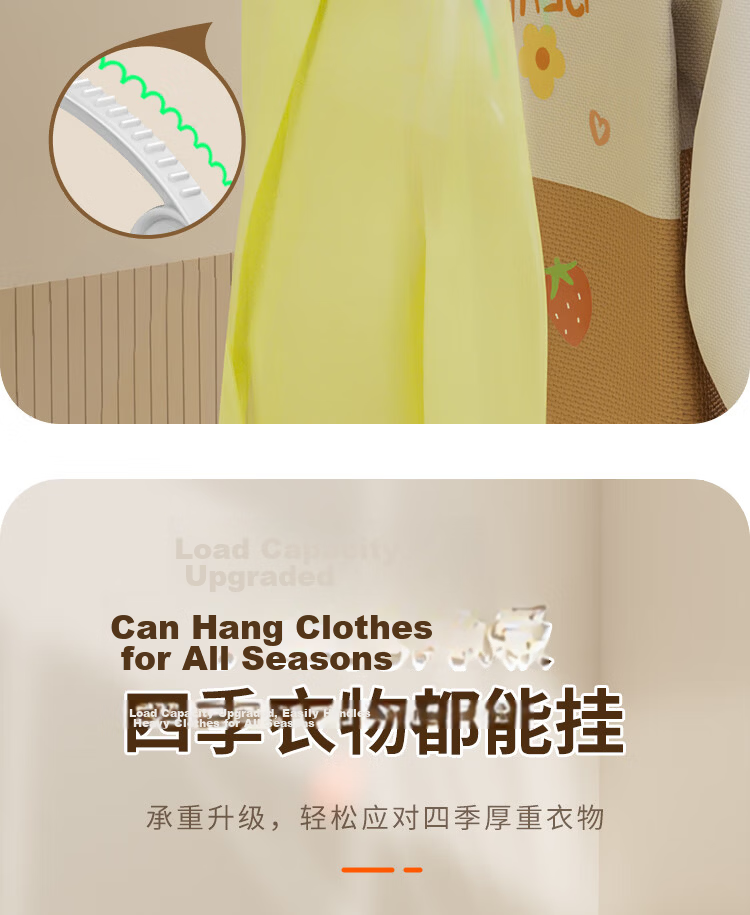 Jiabangshu Non-Marking Non-Slip Hangers for Dormitory Balcony Wardrobe, 10-Pack Clothes Drying Hangers 3