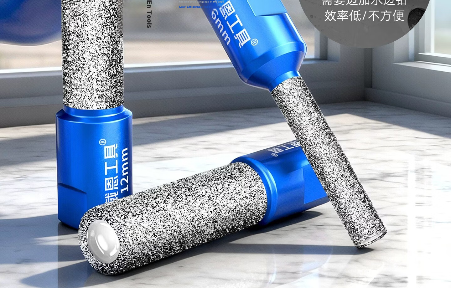 DAIEN Tile Drill Bit Dry Drilling No Chipping Angle Grinder Marble Tile Glass Hole Saw 8mm 7