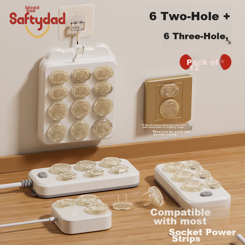 SAFTY DAD Socket Protector Child Safety Electrical Outlet Cover Power Strip Plug Hole Guard Switch Power Protection Cap Safety Plug