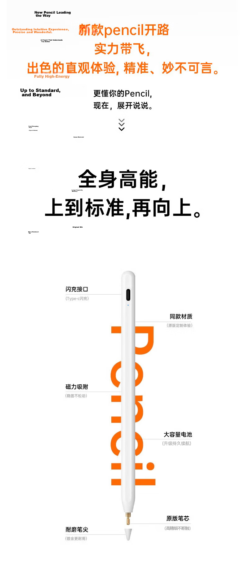 KOVOL US Brand Compatible with Huawei MPencil 3rd Gen Magnetic Stylus for MatePad 11.5S/Pro 13.2/12.2/Air 12 Tablet Touch Pen Capacitive Pen 2