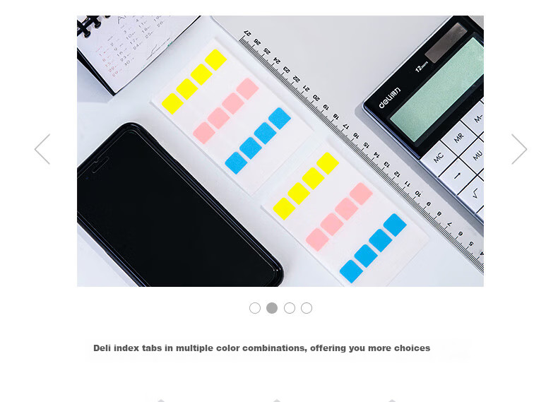 Deli 160 Small Index Tabs Labels Exam Review Key Points Classification Sticky Notes Memo Pads 12*28mm 21536 6