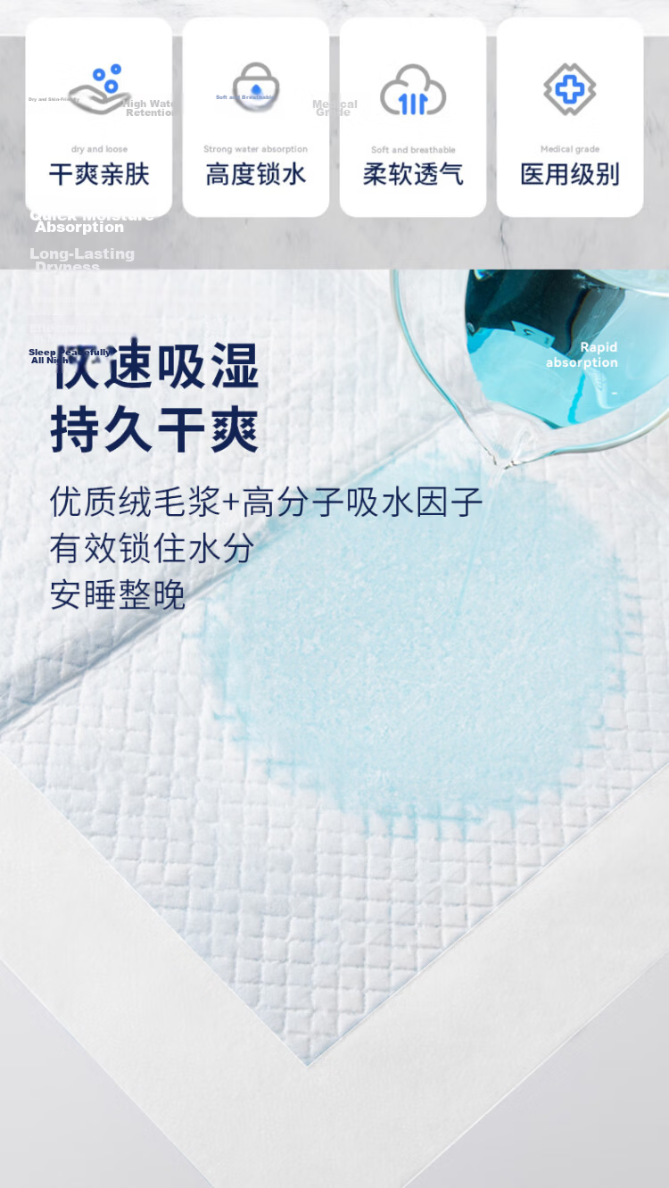 Haishi Hainuo Medical Care Pads 60x90cm 120pcs Maternity Disposable Sanitary Pads Incontinence Pads Care Pads 2
