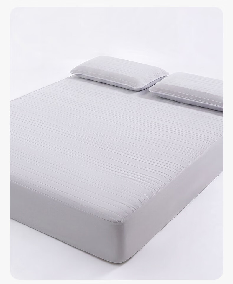 Grace Class A Quilted Cooling Fitted Sheet Summer Seamless Mattress Cover Light Blue 1.5m 14