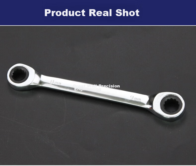 Great Wall Double Plum Blossom Wrench Double-Ended Plum Blossom Ratchet Quick Wrench Auto Repair Tool 72 Teeth 8-10mm 311911 6