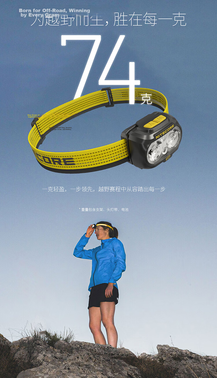 NITECORE UT27 MCT PRO White Trail Running Headlamp Head-Worn Outdoor Hiking Night Lighting 6