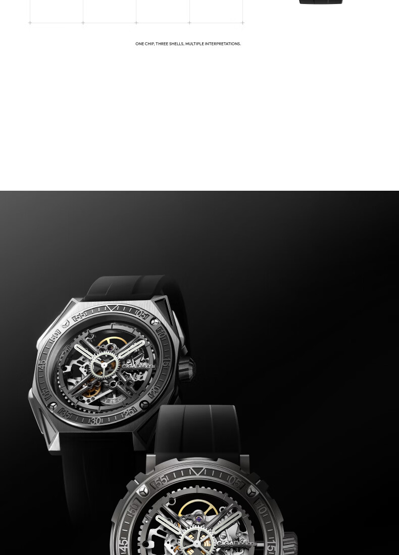 CIGA Design Jijia Fengmang Series Mechanical Wristwatch, Magic Titanium Version, One Watch Three Wear Styles, Fashion Men's Watch, Birthday Gift 7