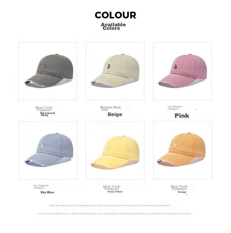MLB Unisex Vintage Soft Top Baseball Cap 26 Spring New 3ACPB096N-07SBS-F Worn by Zhang Ruonan 8