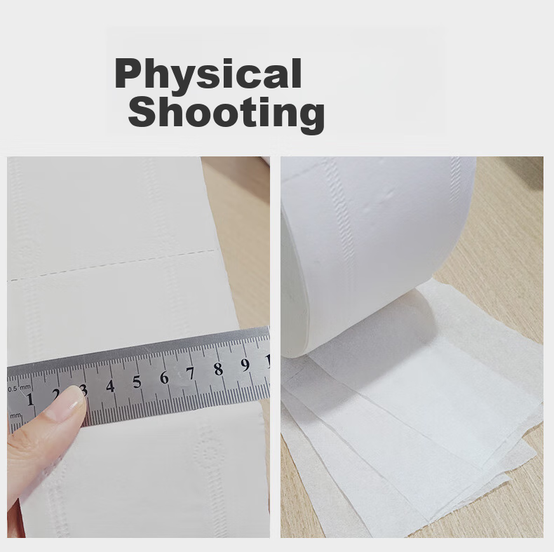 Manhua Gold Commercial Jumbo Roll Paper 4-Ply 380g*12 Rolls Coreless Large Toilet Paper Bulk Box for Mall Hotel KTV Sanitary Paper 11