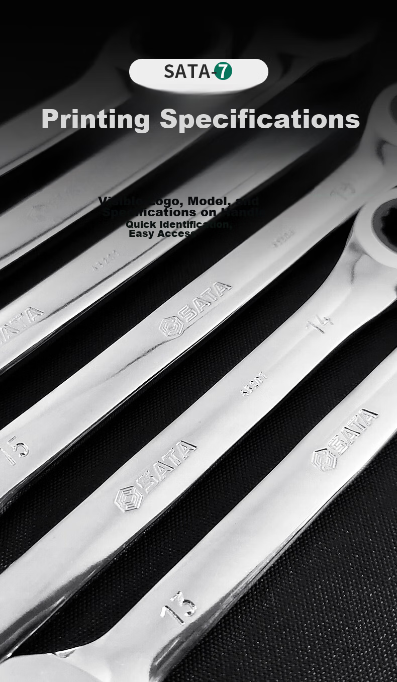 SATA Polished Dual-Use Quick-Release 13MM Open-End and Ratchet Wrench 43206 (Multiple Sizes Available) 12