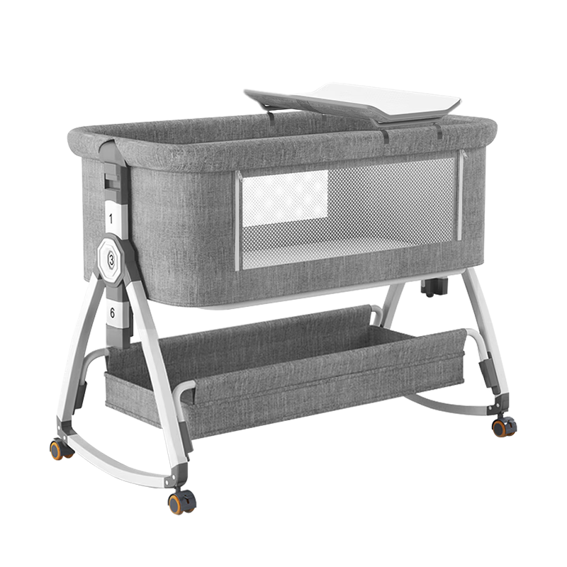 ANGI BABY Baby Crib Convertible Portable Newborn Foldable Rocking Bed Multifunctional Sleep Soothing Device