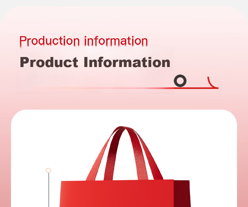 Xinya New Red Thickened Festival Shopping Gift Simple Classic Universal Festive 1 Handbag 325*98*245mm 14