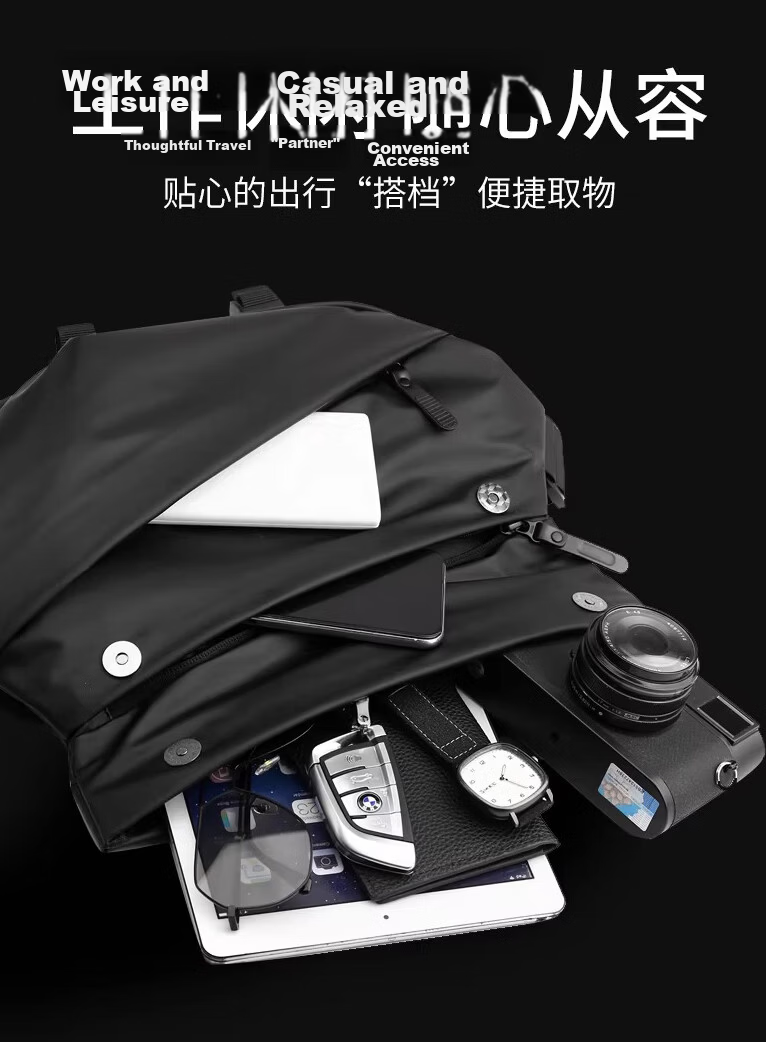 361° Men's Crossbody Bag Waist Bag Chest Bag Lightweight Luxury Large Capacity Shoulder Bag Commuter Phone Bag Water-Resistant Waist Bag 4