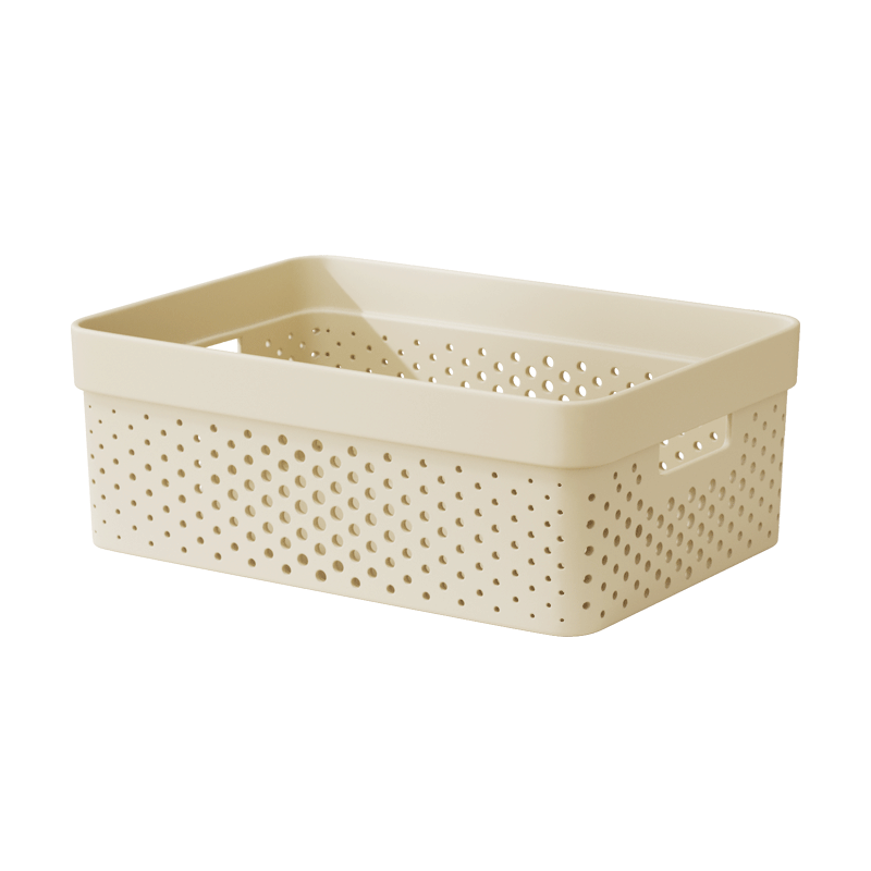 Baicaoyuan Desktop Storage Box Organizer Basket for Clothes Miscellaneous Items Snacks Cosmetics Storage Basket for Home Cabinet