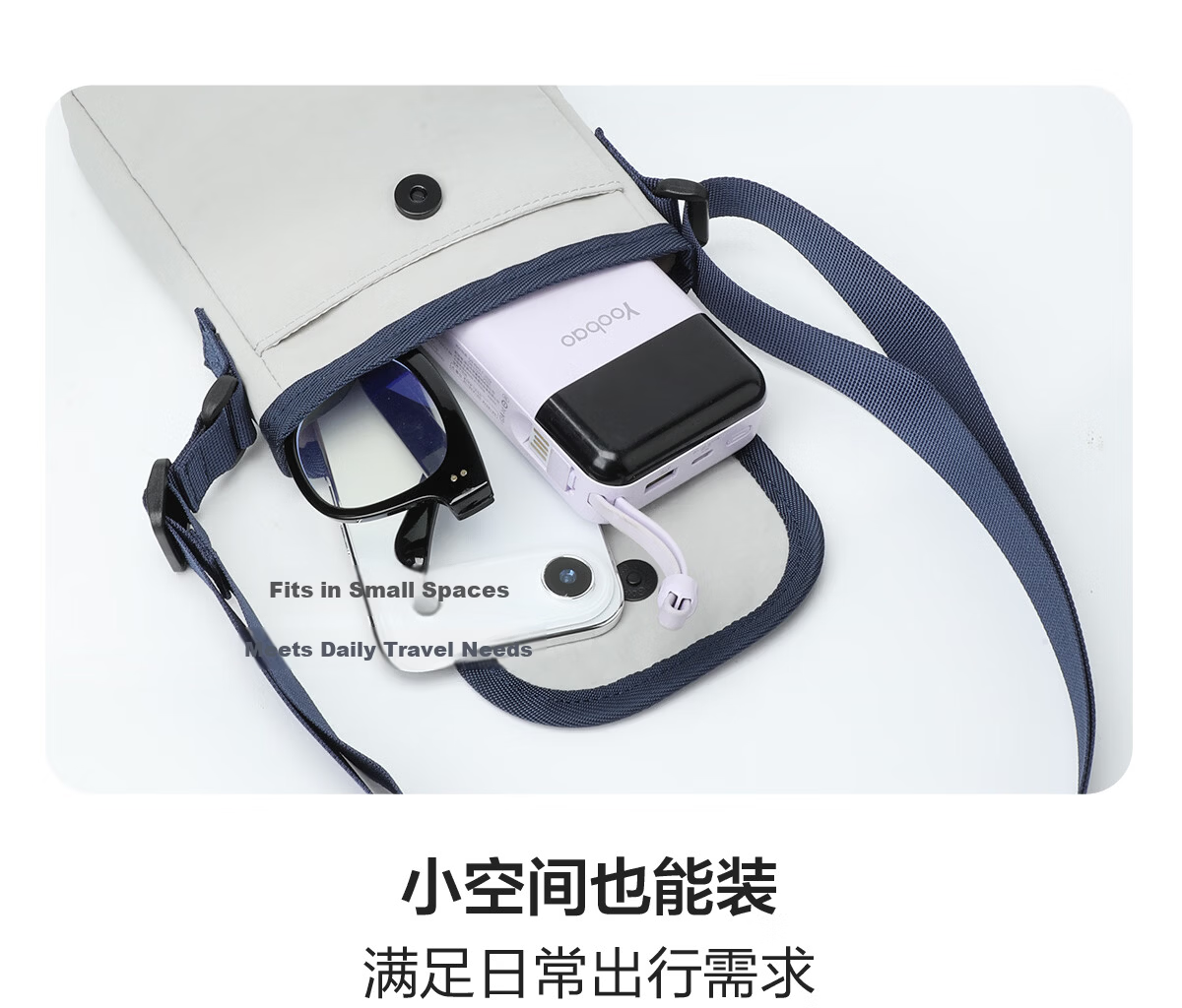 Reebok Fashion Single Shoulder Crossbody Phone Bag Portable Lightweight Storage Pouch Outdoor Sports Cycling Commuting Mini Small Bag 19