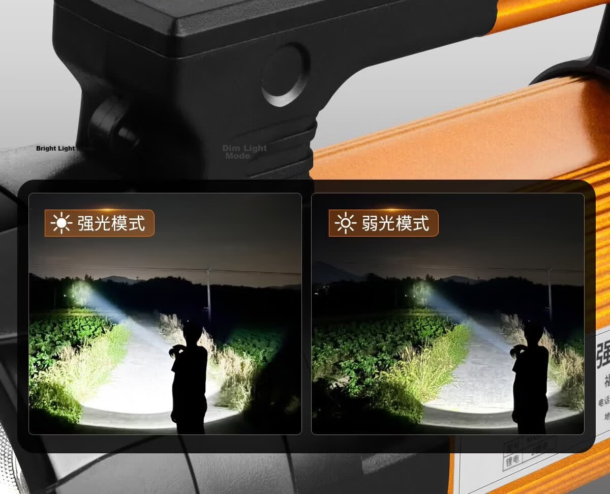MAX LOAD Flashlight High Brightness Rechargeable Outdoor LED High Power Long Range Large Capacity Portable Spotlight 32
