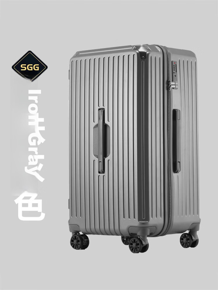 SGG Large Capacity Girls' Luggage Cute Travel Suitcase Thickened Spinner Wheels White 30 Inch 19