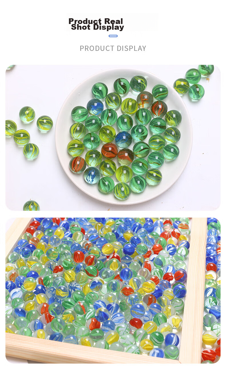 Shenglv High-Quality Glass Marbles, 25mm, 20 Pieces, for Game Console, Checkers, Gardening, Fish Tank Decoration, And Flower Arrangements 10