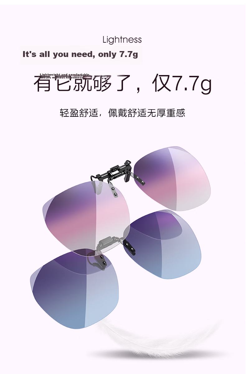 PARIM Clip-On Polarized Prescription Sunglasses for Women, Lightweight Thin Frame, UV Protection, Driving Sunglasses 6