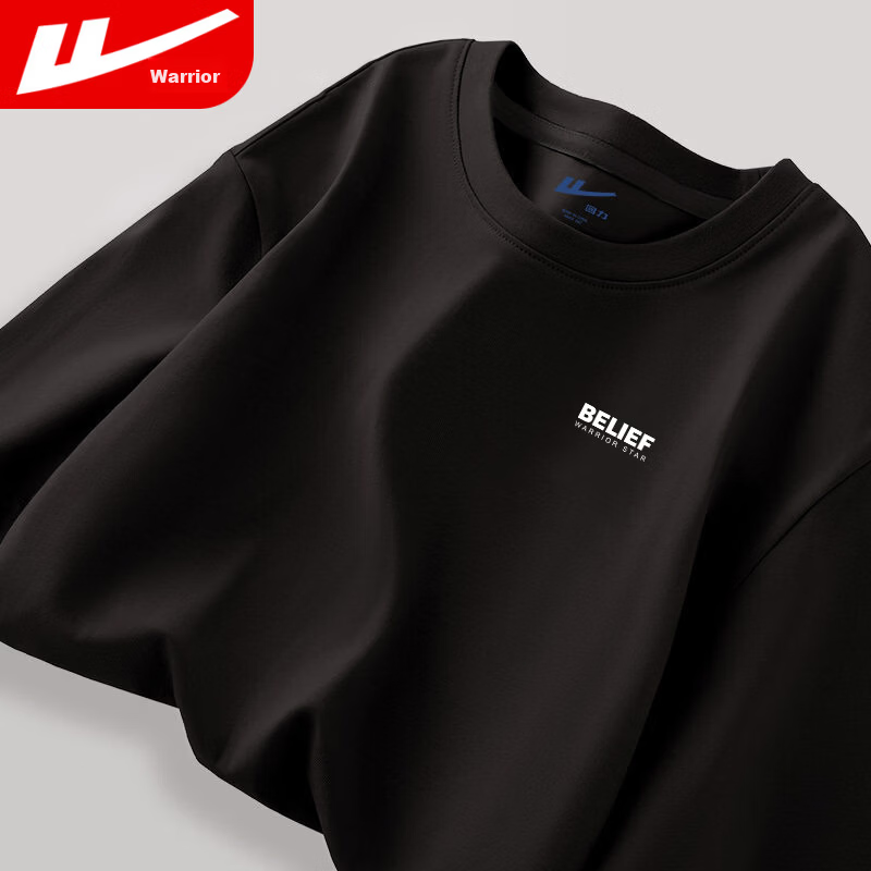Warrior Men's Short Sleeve T-Shirt Pure Cotton Crew Neck Summer Breathable Printed Casual Basic Top