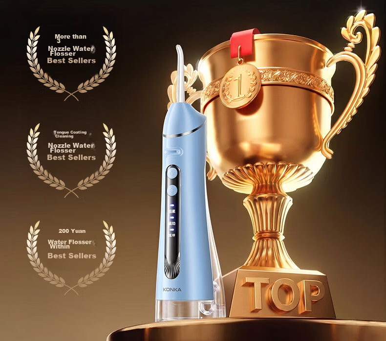 KONKA Oral Irrigator Home Dental Cleaner Teeth Washer Water Flosser Portable Upright Orthodontic Anti-Tartar Adult Couples Birthday Gift 5