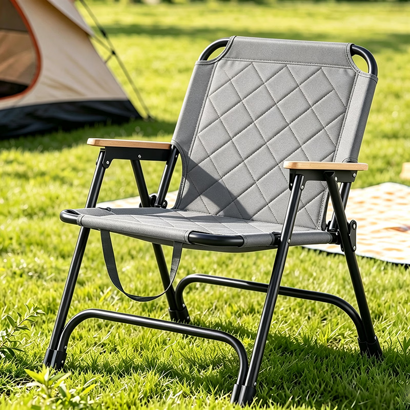 Jingcai Folding Chair Recliner Camping Chair Portable Outdoor Stool Beach Chair JHY8 Gray
