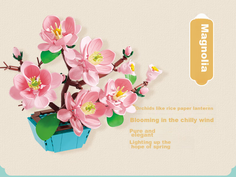 Femibox Compatible LEGO Children's Building Blocks Toy Potted Plant Flower Birthday Gift 904 Pieces S5448 6