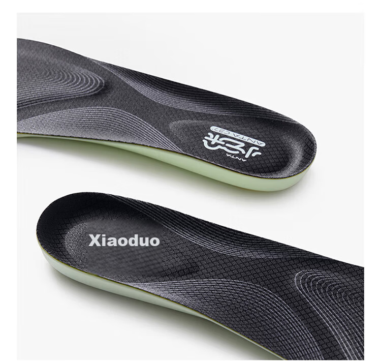 Anta Little Cloud Sports Shock Absorption Breathable Insoles Black Size 9 (Men's 42.5) 10