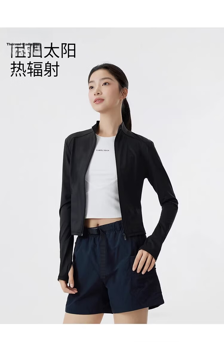 CAMEL Camellia Stand Collar Sun Protection Jacket 2026 Summer New Short Slim Fit 1006 (Dilireba Style) 11